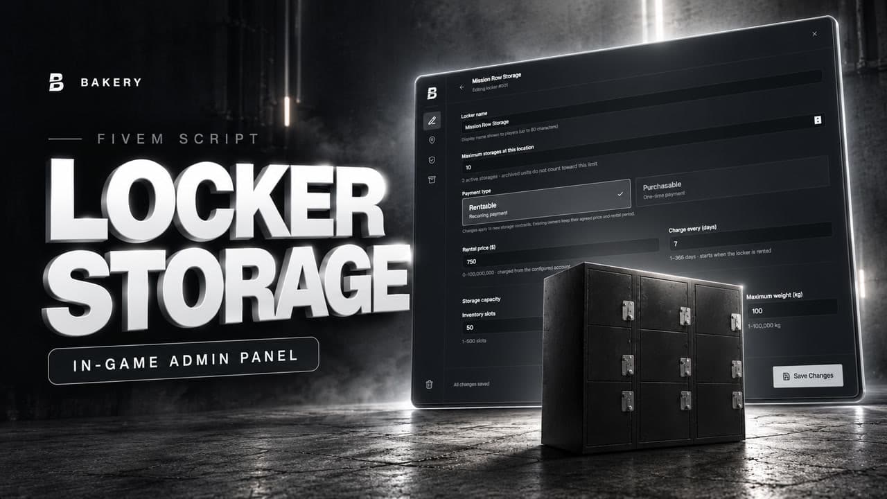 [QBCore | QBX] Storage Lockers